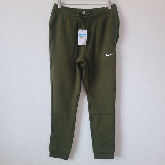Nike Club Fleece Tapered Leg Sweatpants 826431-327 Size M Green - Picture 1 of 6